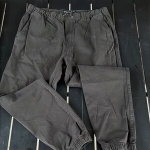 American Eagle Black Joggers Elastic Cuffs Relaxed Fit